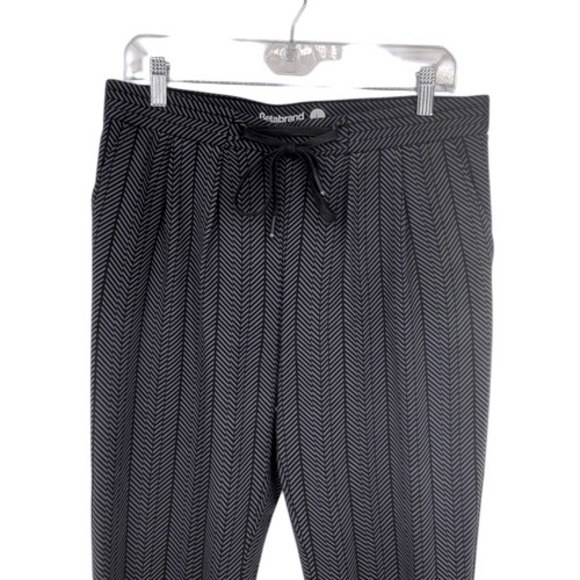 Betabrand Chevron Stripe Dress Yoga Pants Straight Leg Drawstring Size‎ L - Picture 3 of 11